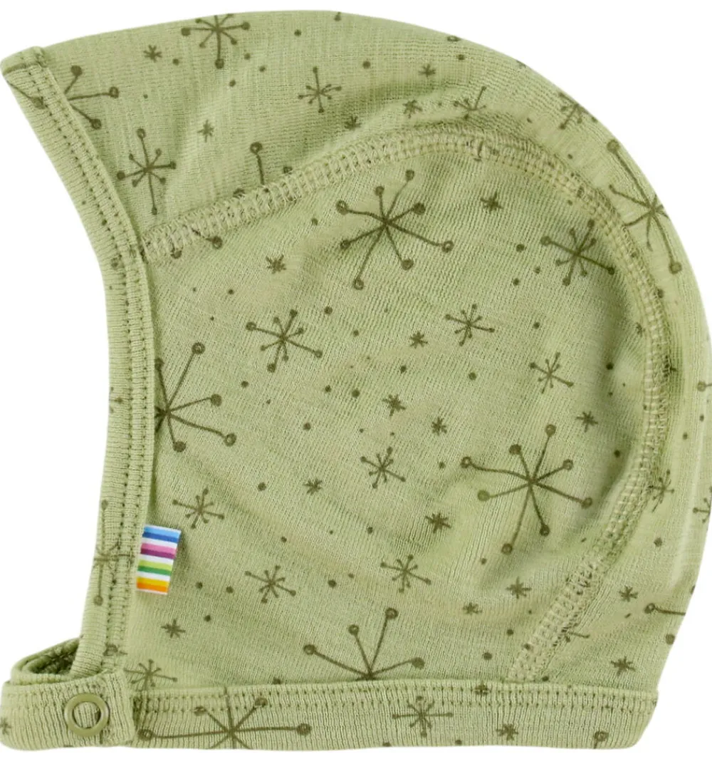 Babyhjelme-Joha Babyhjelm - 1-lags - Uld - Lys Olive m. Stjerner