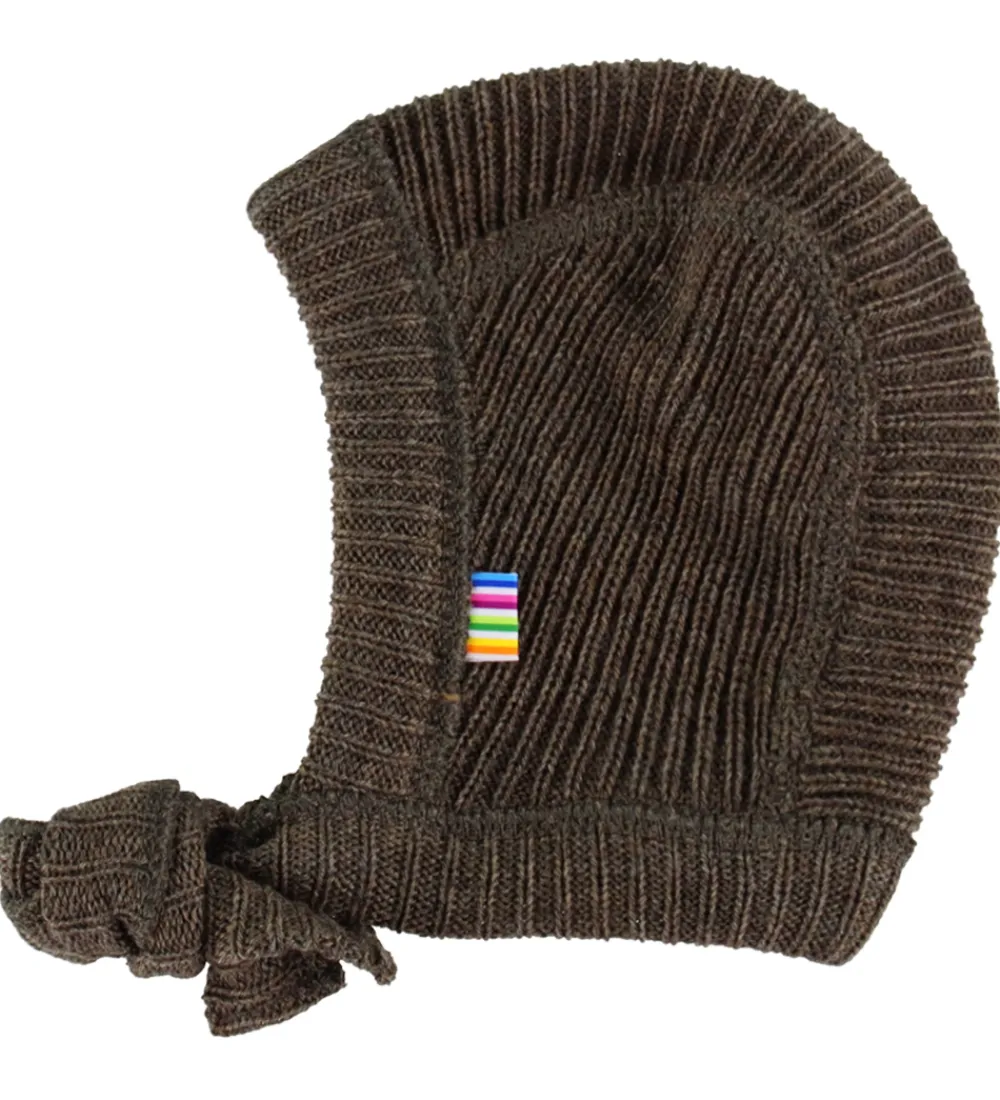 Babyhjelme|Unisex-Tøj-Joha Babyhjelm - Uld - Strik - Brun Meleret