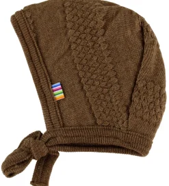 Babyhjelme|Unisex-Tøj-Joha Babyhjelm - Uld - Strik - Varm Brun