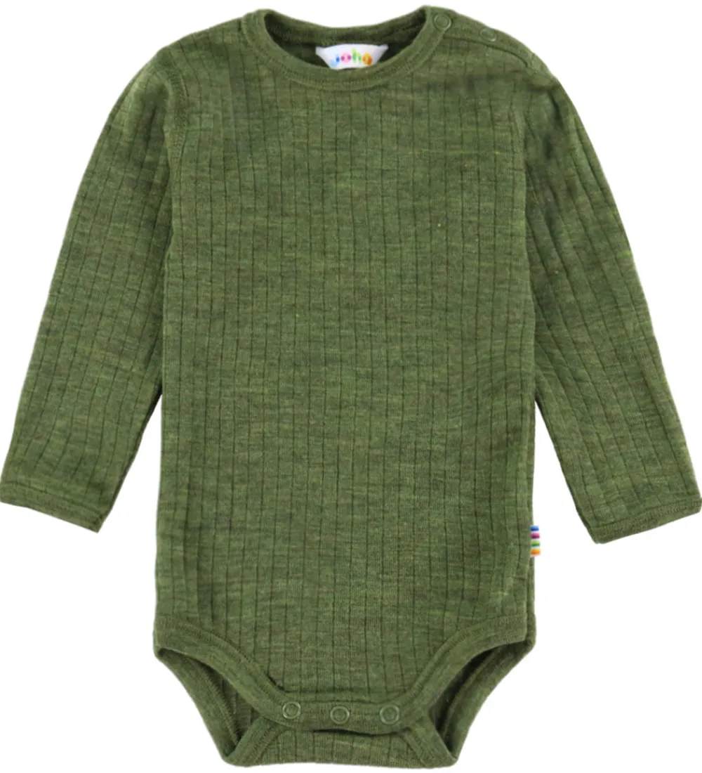 Bodyer|Uld-Joha Body l/æ - Uld - Rib - Mørk Oliven