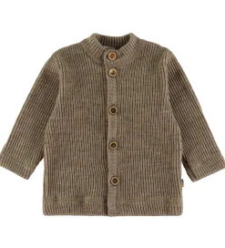 Cardigans|Unisex-Tøj-Joha Cardigan - Strik - Uld - Beige Meleret