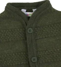 Joha Cardigans|Unisex-Tøj*Cardigan - Strik - Uld - Mos Grøn