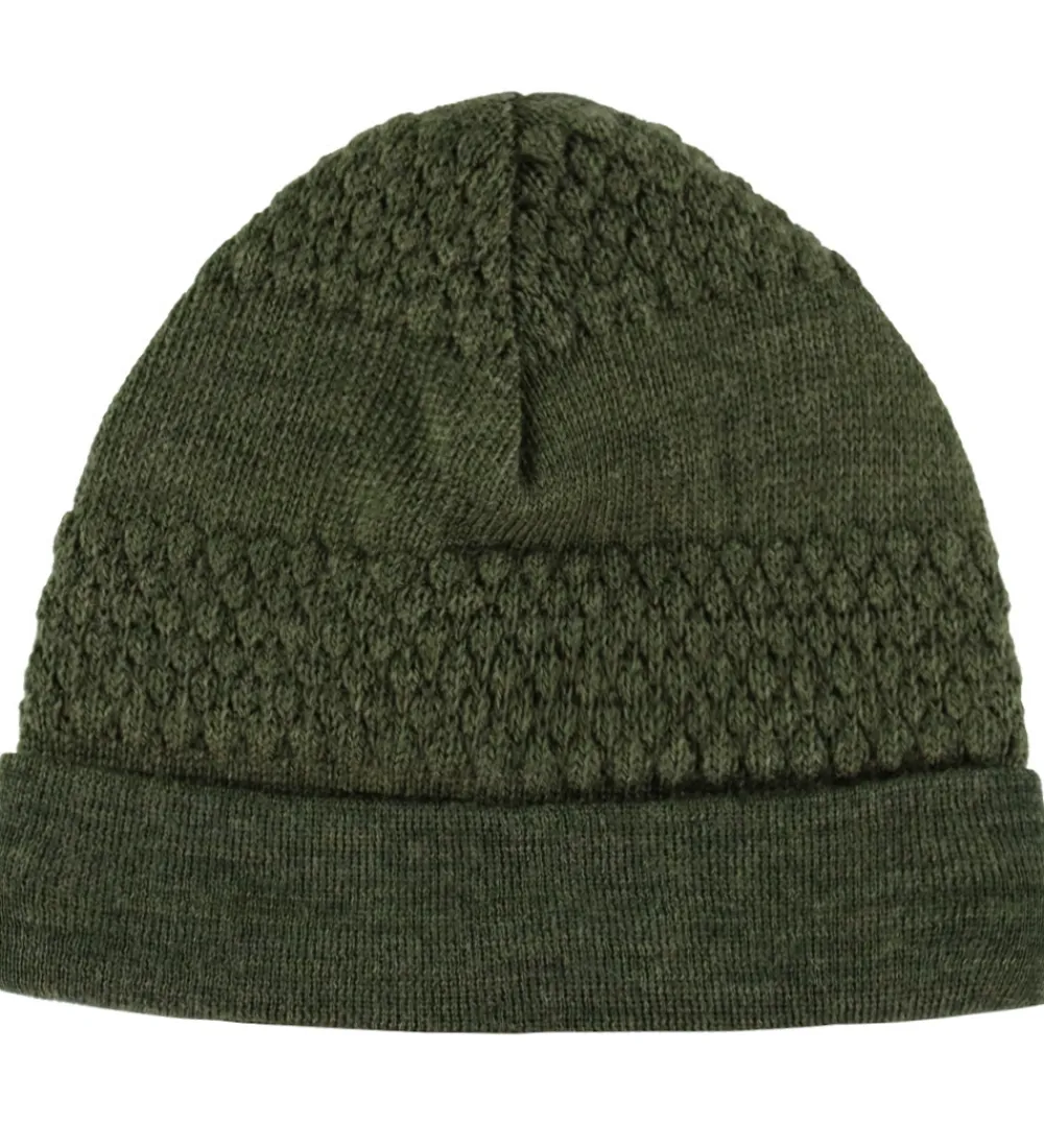 Joha Huer Og Hatte|Unisex-Tøj*Hue - Uld - Strik - Mos Grøn