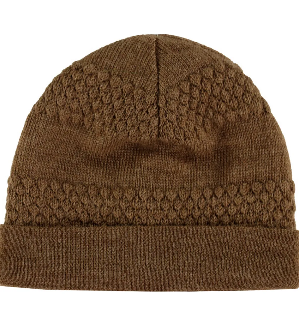 Joha Unisex-Tøj|Pigetøj*Hue - Uld - Strik - Varm Brun