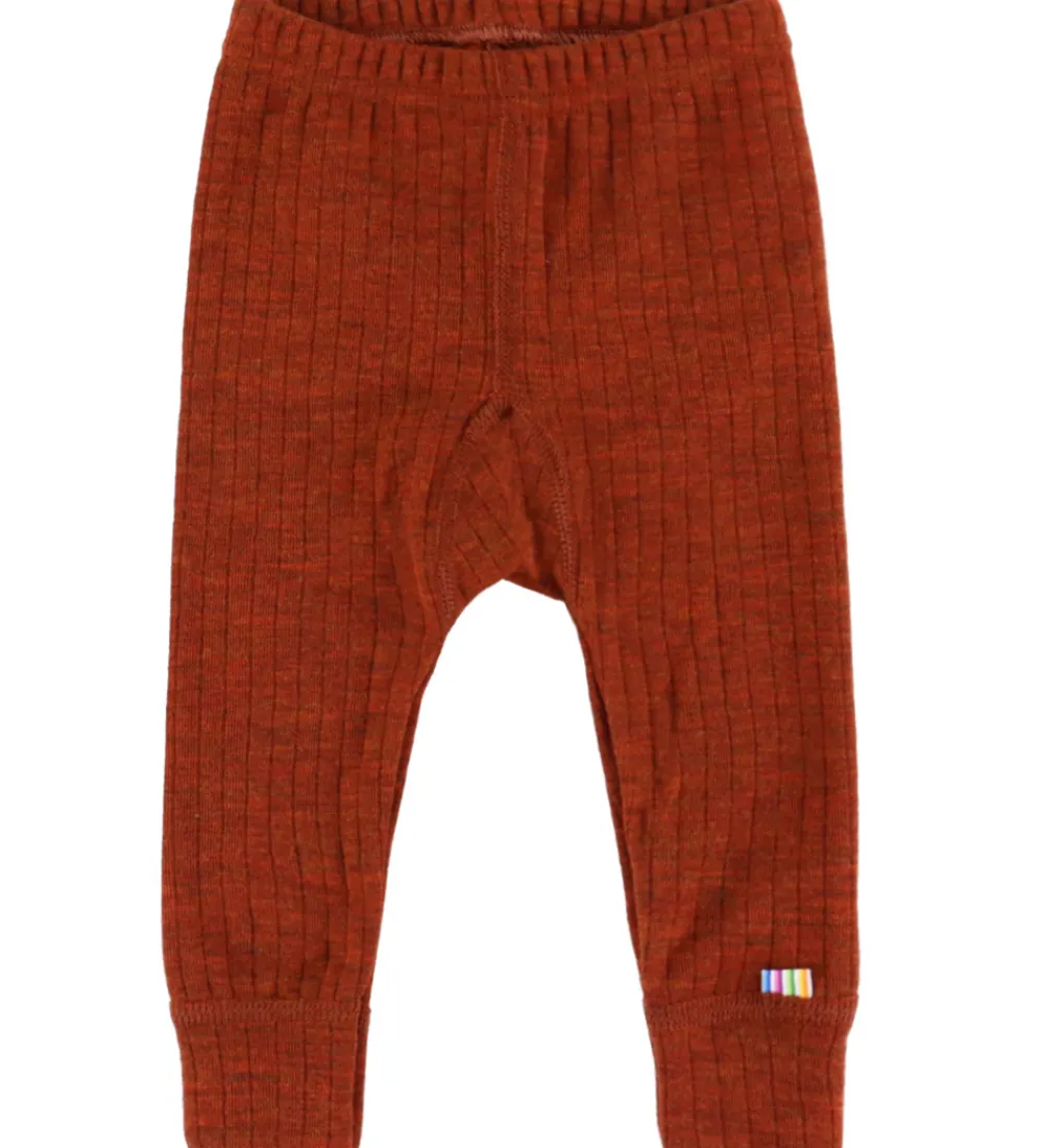 Leggings|Uld-Joha Leggings - Uld - Rib - Rust