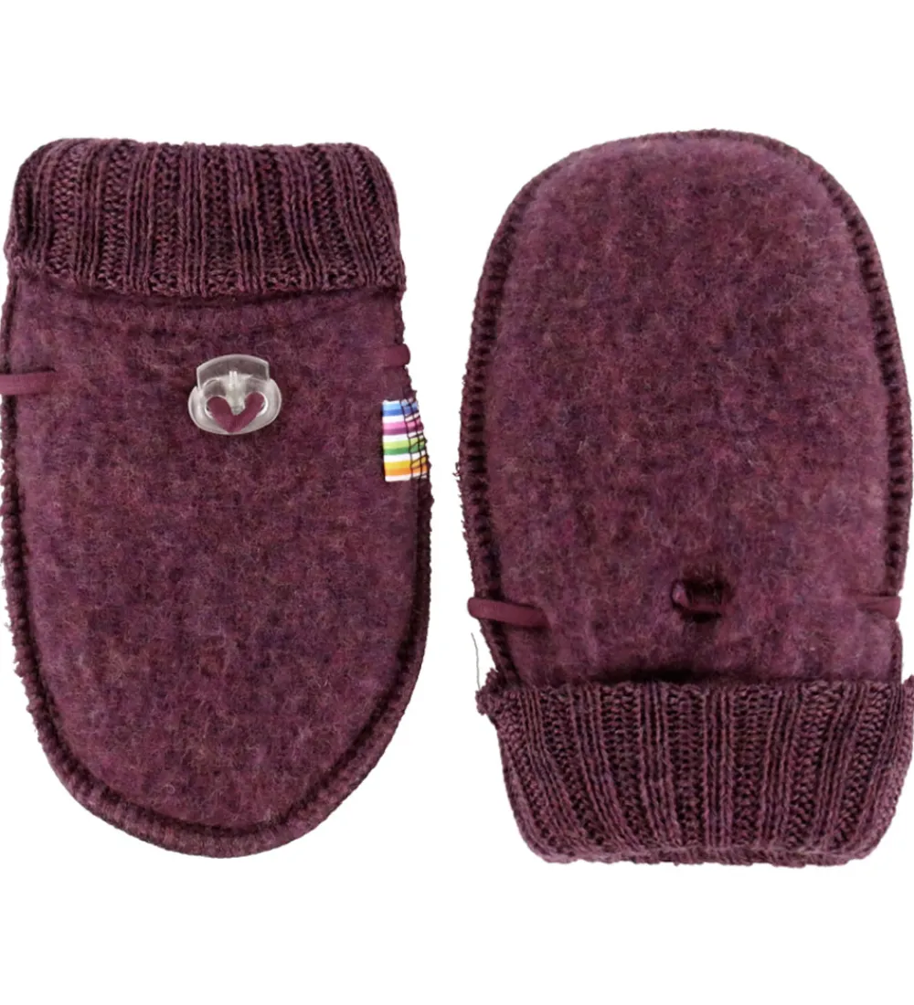 Handsker Og Luffer|Uld-Joha Luffer - Uld - Blomme