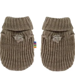 Handsker Og Luffer|Drengetøj-Joha Luffer - Uld - Strik - Beige Meleret