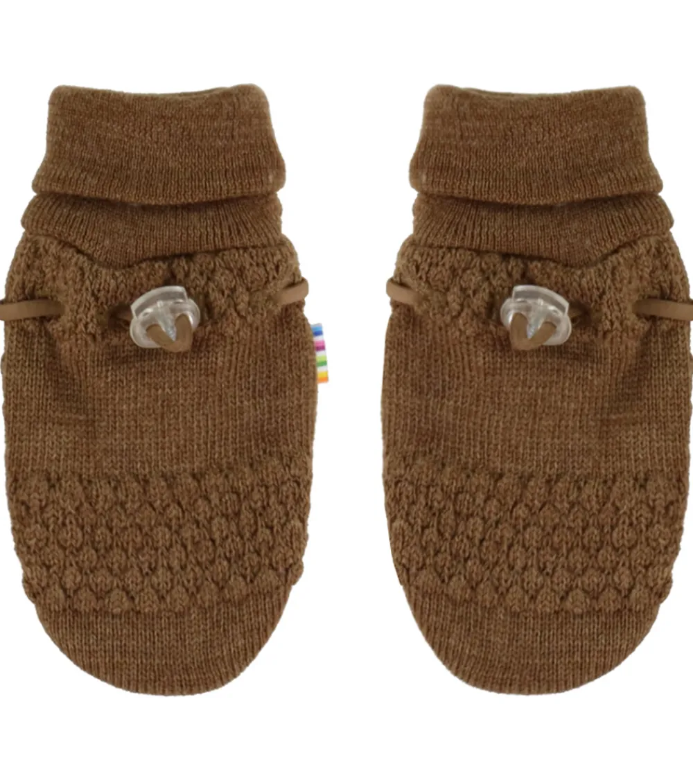 Handsker Og Luffer|Unisex-Tøj-Joha Luffer - Uld - Strik - Varm Brun