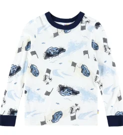 Joha Nattøj|Drengetøj*Nattøj - 2 Delt - Bambus - Off White m. Print