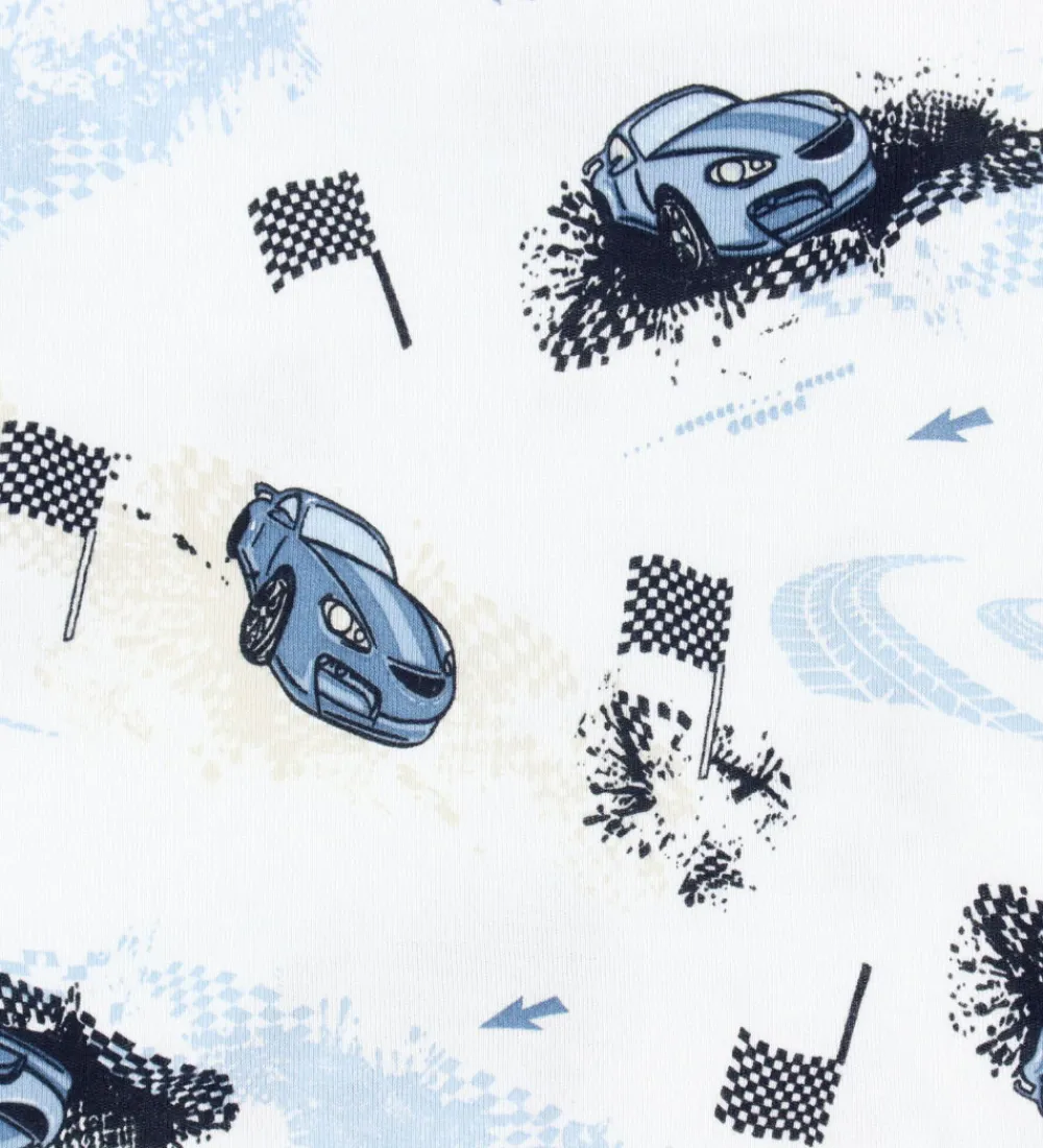 Joha Nattøj|Drengetøj*Nattøj - 2 Delt - Bambus - Off White m. Print