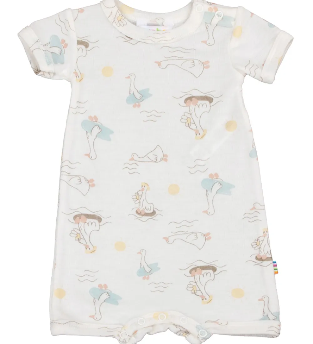Joha Sommerdragter*Sommerdragt - Uld/Silke - Off White m. Print