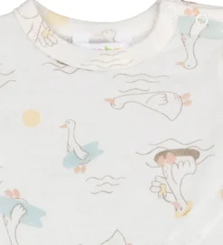 Joha Sommerdragter*Sommerdragt - Uld/Silke - Off White m. Print