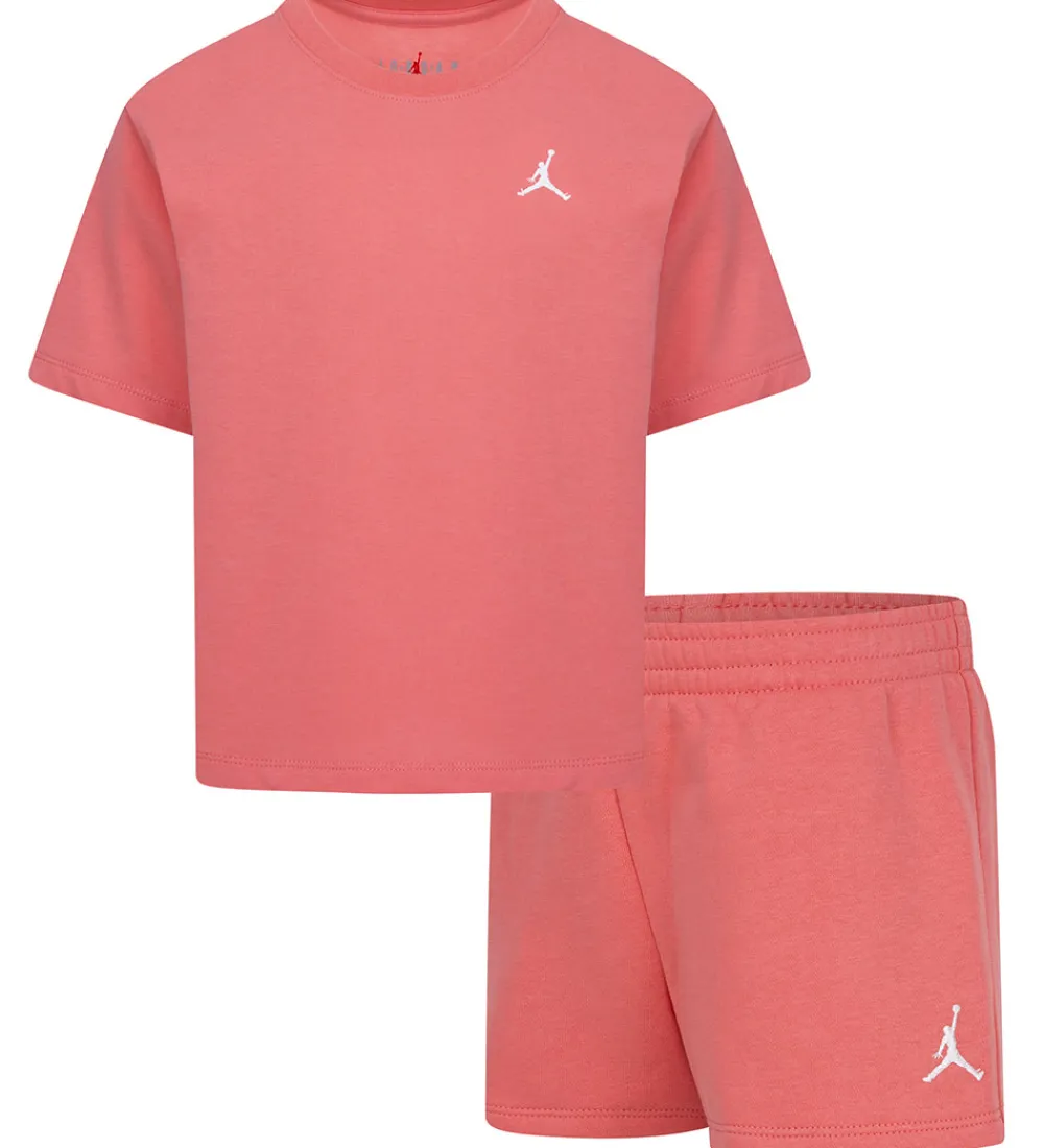 Jordan Sportsshorts*Shortssæt - Shorts/T-shirt - Pink Salt