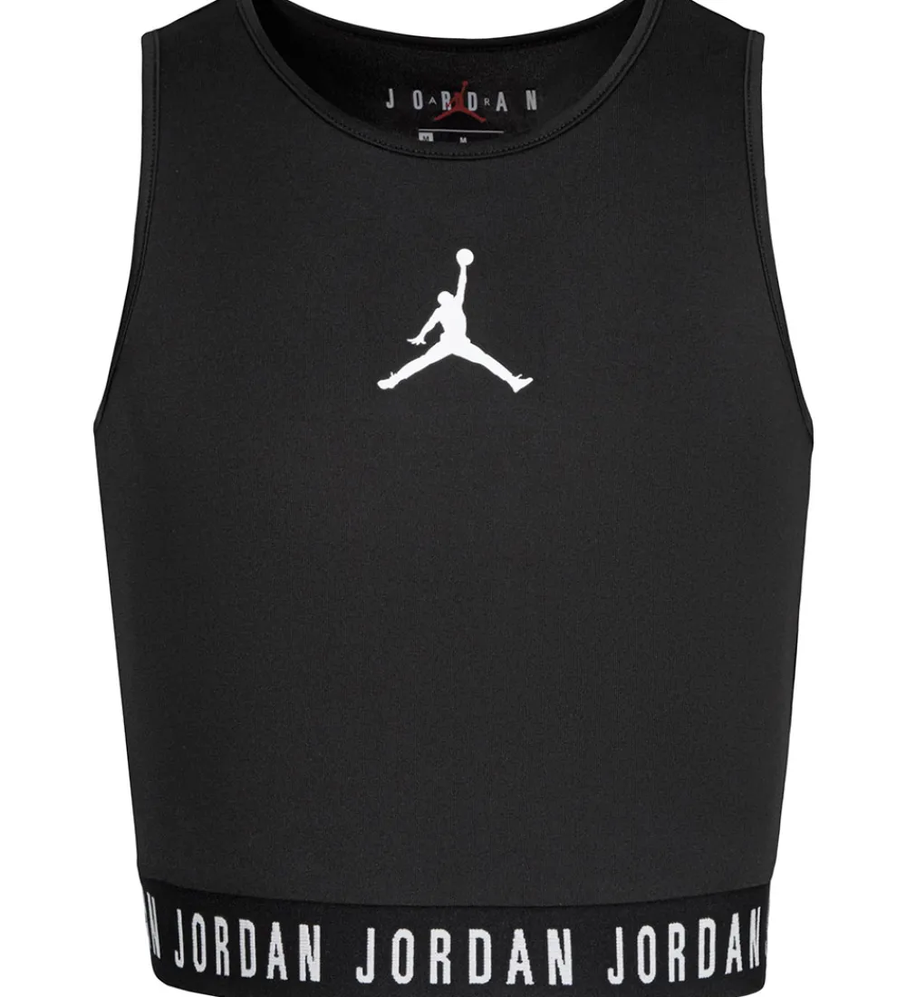 Jordan T-Shirts Og Toppe*Sportstop - Dri-Fit - Sort m. Logo