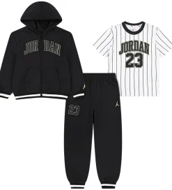 Jordan T-Shirts*Sweatsæt - Sort/Hvid m. Guld