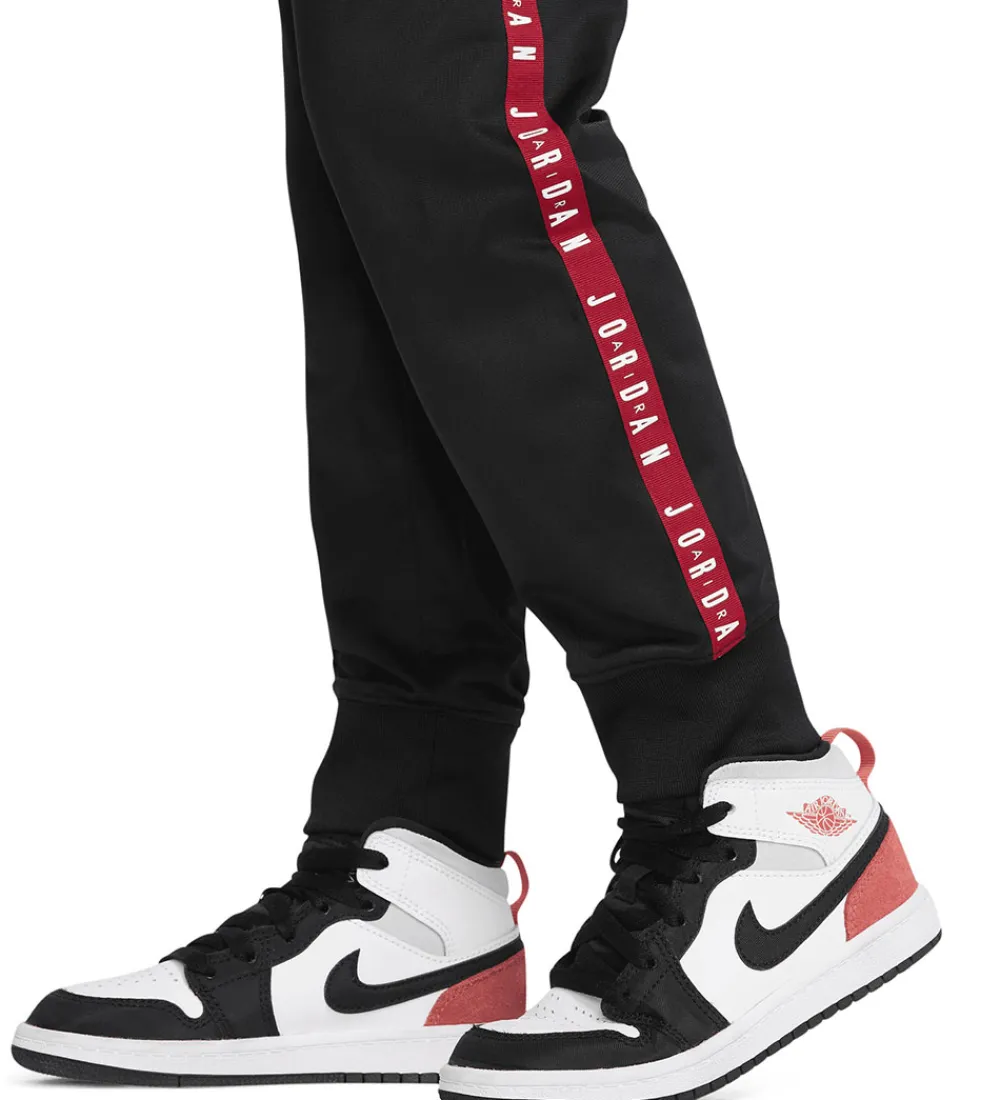 Træningssæt-Jordan Træningssæt - Cardigan/Sweatpants - Sort m. Rød