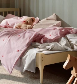 Juna Sengetøj*Sengetøj - Daisy - Baby - Pink/Rød