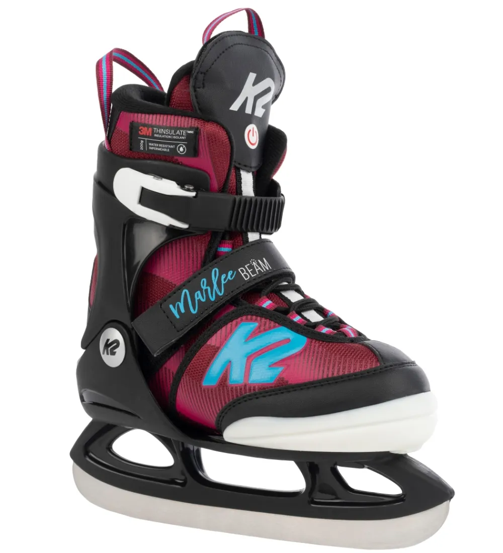 Skøjter-K2 Skøjter m. Lys - Marlee Beam Ice - Rød