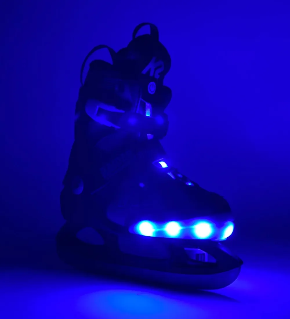 K2 Skøjter*Skøjter m. Lys - Raider Beam Ice - Blå