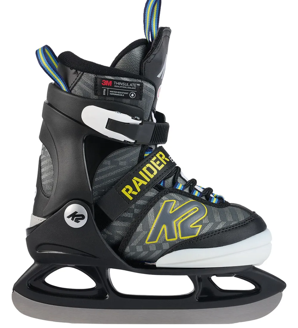 K2 Skøjter*Skøjter m. Lys - Raider Beam Ice - Grå/Sort