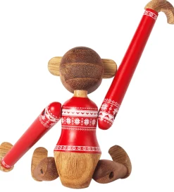 Kay Bojesen Pyntefigurer|Julepynt*Træfigur - Abe - Julesweater 2024 - Mini -Teak/Limba