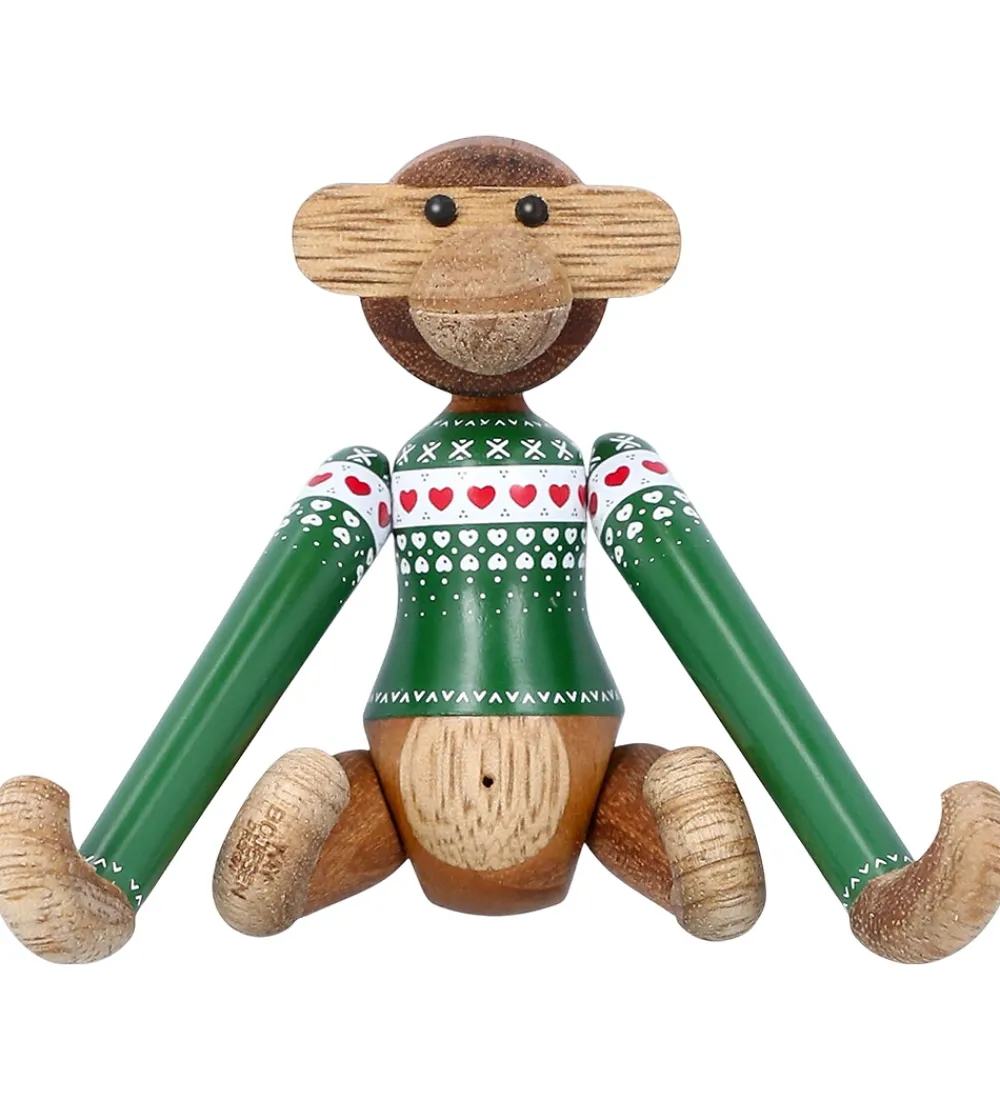Pyntefigurer|Julepynt-Kay Bojesen Træfigur - Abe Julesweater 2025 - Mini Grøn