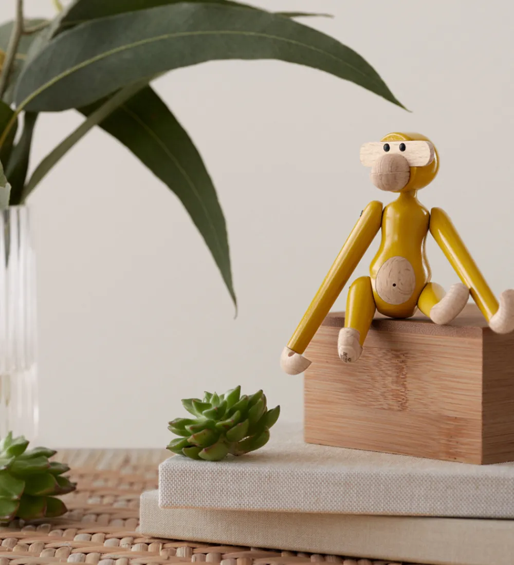 Kay Bojesen Pyntefigurer*Træfigur - Abe - Vintage - Mini - Gul