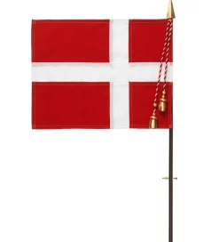 Kay Bojesen Pyntefigurer*Træfigur - Fanebærer - Mellem - Rød/Blå/Hvid