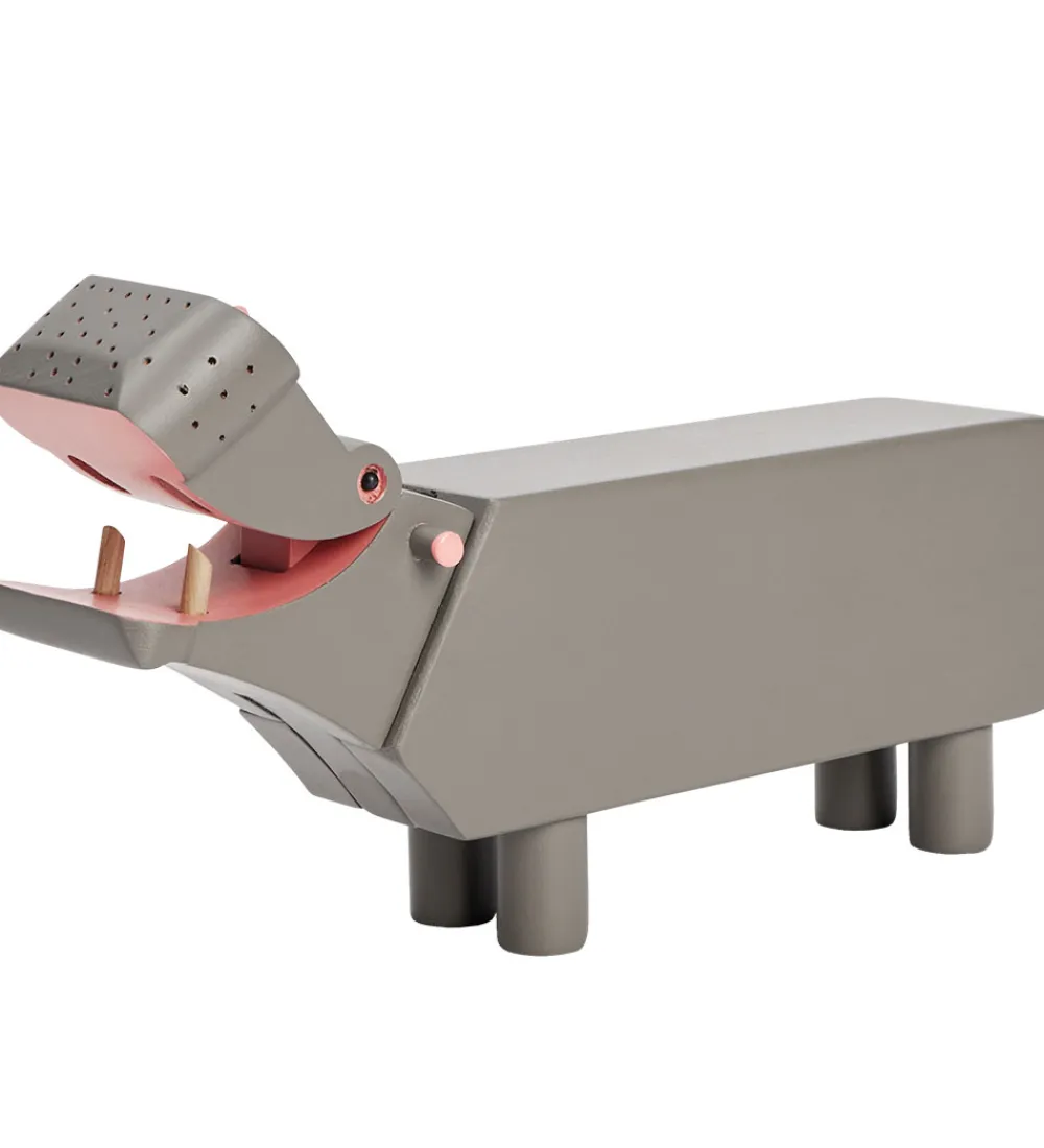 Kay Bojesen Pyntefigurer*Træfigur - Flodhest - 19 cm - Grå