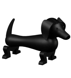 Pyntefigurer-Kay Bojesen Træfigur - Gravhund - Lille - Mørk Bejdset Eg