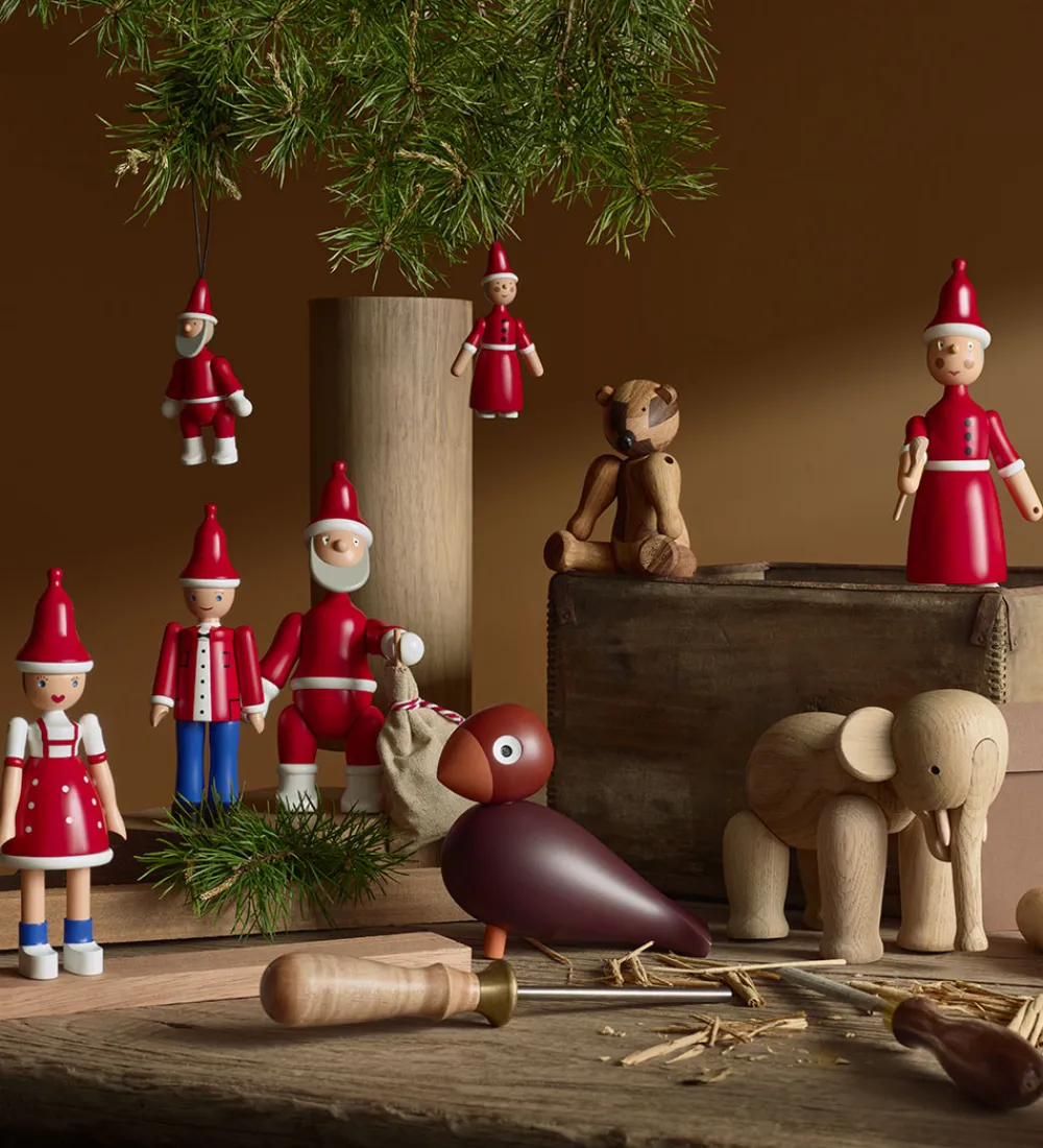 Pyntefigurer|Julepynt-Kay Bojesen træfigur - Jule Ole 17,5 cm - Rød/Blå/Hvid
