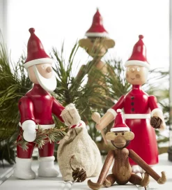 Pyntefigurer|Julepynt-Kay Bojesen Træfigur - Nissemor - 20 cm - Rød/Hvid