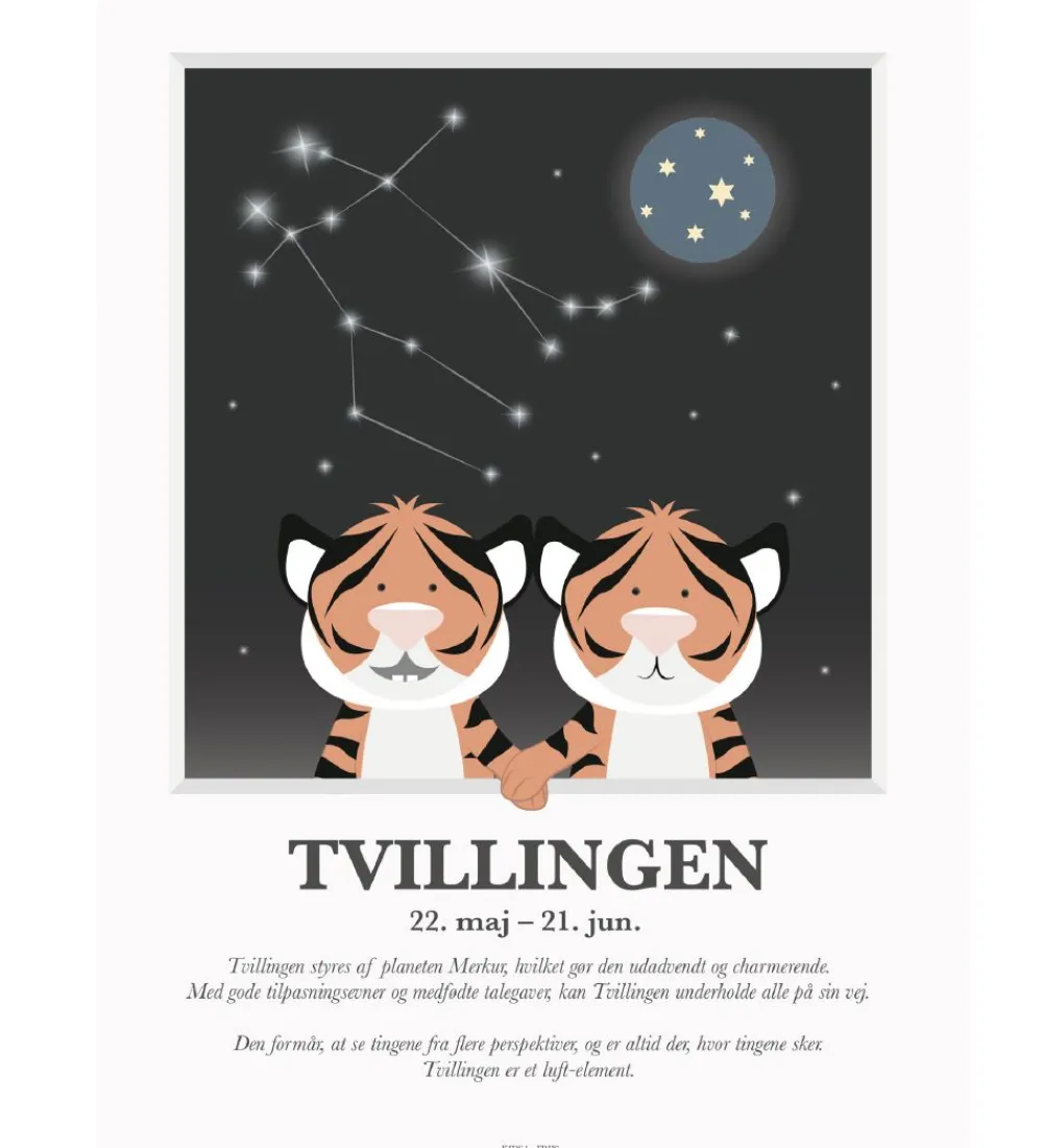 Plakater Og Billeder-Kids by Friis Plakat - Stjernetegn - Tvilligen