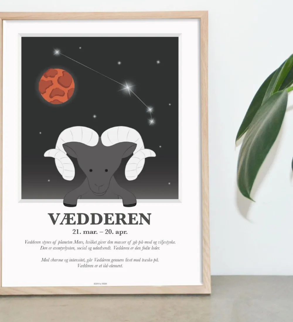 Plakater Og Billeder-Kids by Friis Plakat - Stjernetegn - Vædderen