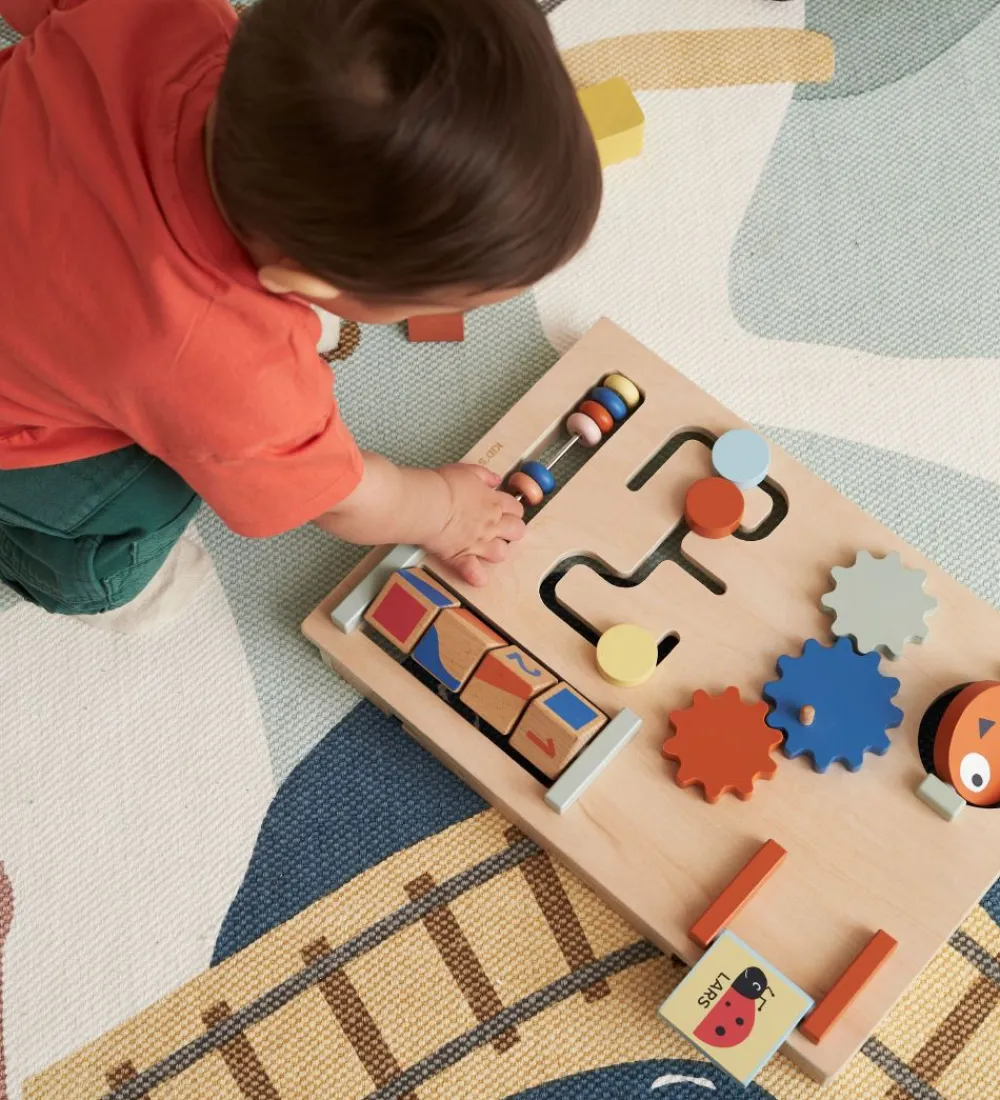 Kids Concept Gåvogne*Gåvogn - Edvin - Træ/Blå