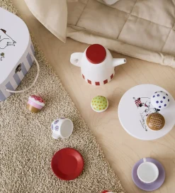 Kids Concept Trælegetøj|Rolleleg*Kaffestel - Træ - Hvid/Rød m. Mumitrolde