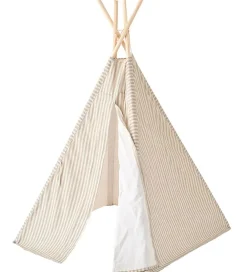 Legetelte|Legetelte-Kids Concept Legetelt - Tipi Stripe - Blå/Hvid