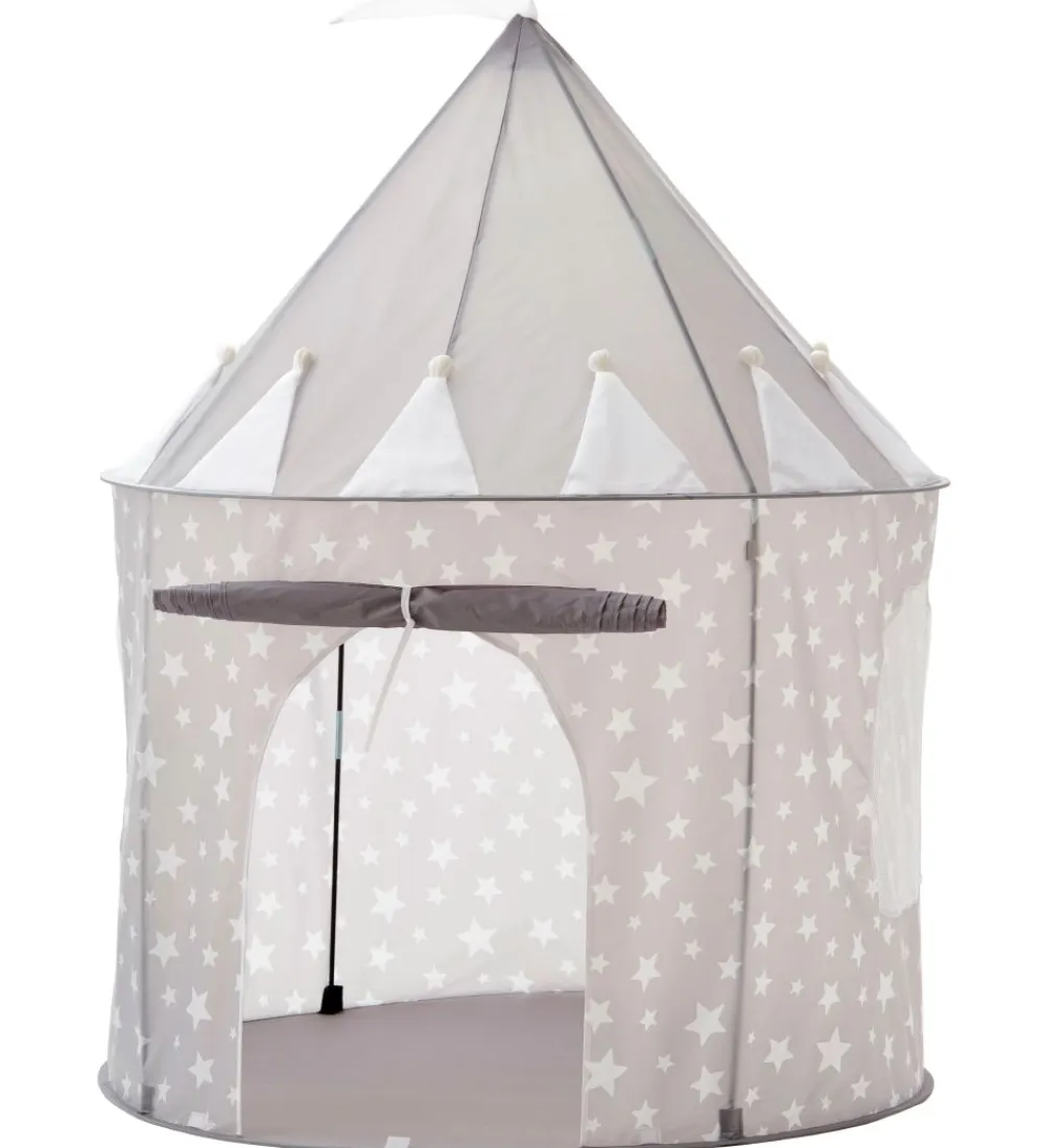 Kids Concept Legetelte|Legetelte*Legetelt - 100x130 cm - Grå m. Stjerner