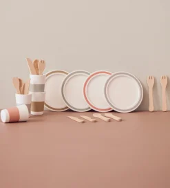 Kids Concept Legekøkken Og Legemøbel*Spisestel - Bistro - Træ/Hvid