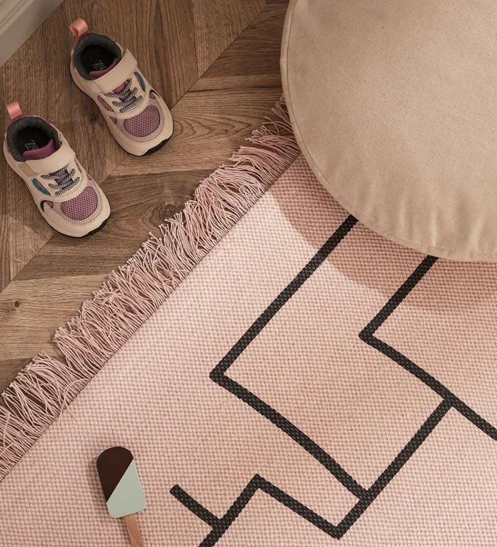 Kids Concept Legetæpper Og Legegulve*Tæppe - Geometrisk - Rosa