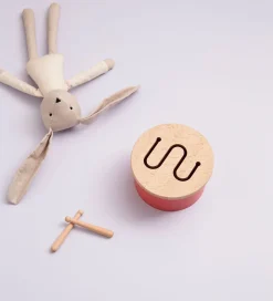 Musikinstrumenter-Kids Concept Trælegetøj - Tromme Mini - 16,5 x 9 cm - Rød