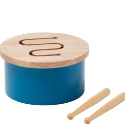 Kids Concept Musikinstrumenter*Trælegetøj - Tromme Mini - 16,5 x 9 cm - Blå