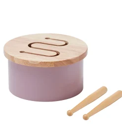 Musikinstrumenter-Kids Concept Trælegetøj - Tromme Mini - 16,5 x 9 cm - Lilla