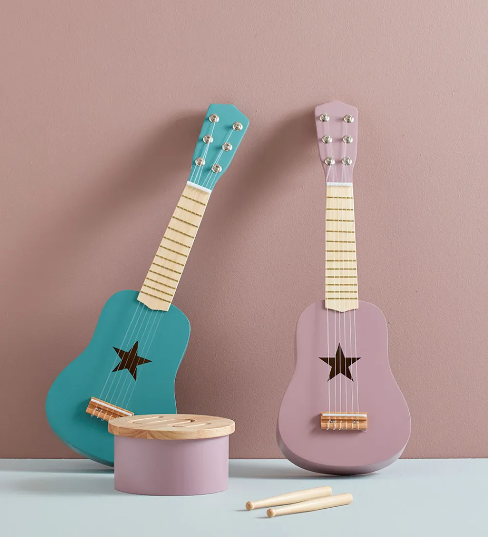 Musikinstrumenter-Kids Concept Trælegetøj - Tromme Mini - 16,5 x 9 cm - Lilla
