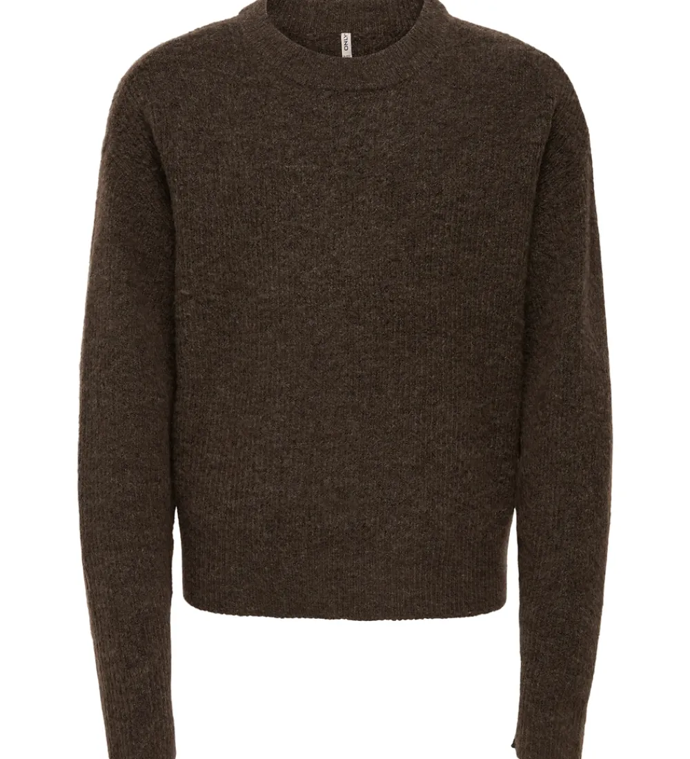 Kids Only Bluser*Bluse - Strik - KogCamilla - Black Coffee/ Melange
