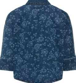 Skjorter-Kids Only Denimjakke - KogGrace - Medium Blue Denim/Rose