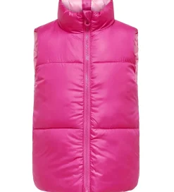 Veste|Dunveste Og Dyneveste-Kids Only Dynevest - Vendbar - KogNewRicky - Raspberry Rose/Bego