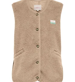Kids Only Veste*Fleecevest - Teddy - KogBaby - Cuban Sand/Vintage Badg