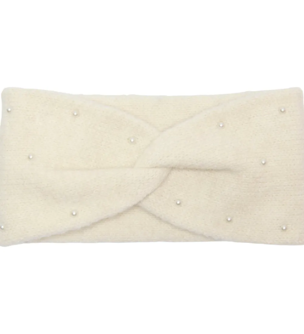 Pandebånd-Kids Only Hårbånd - Strik - KogChyna - Whitecap Gray/Pearls
