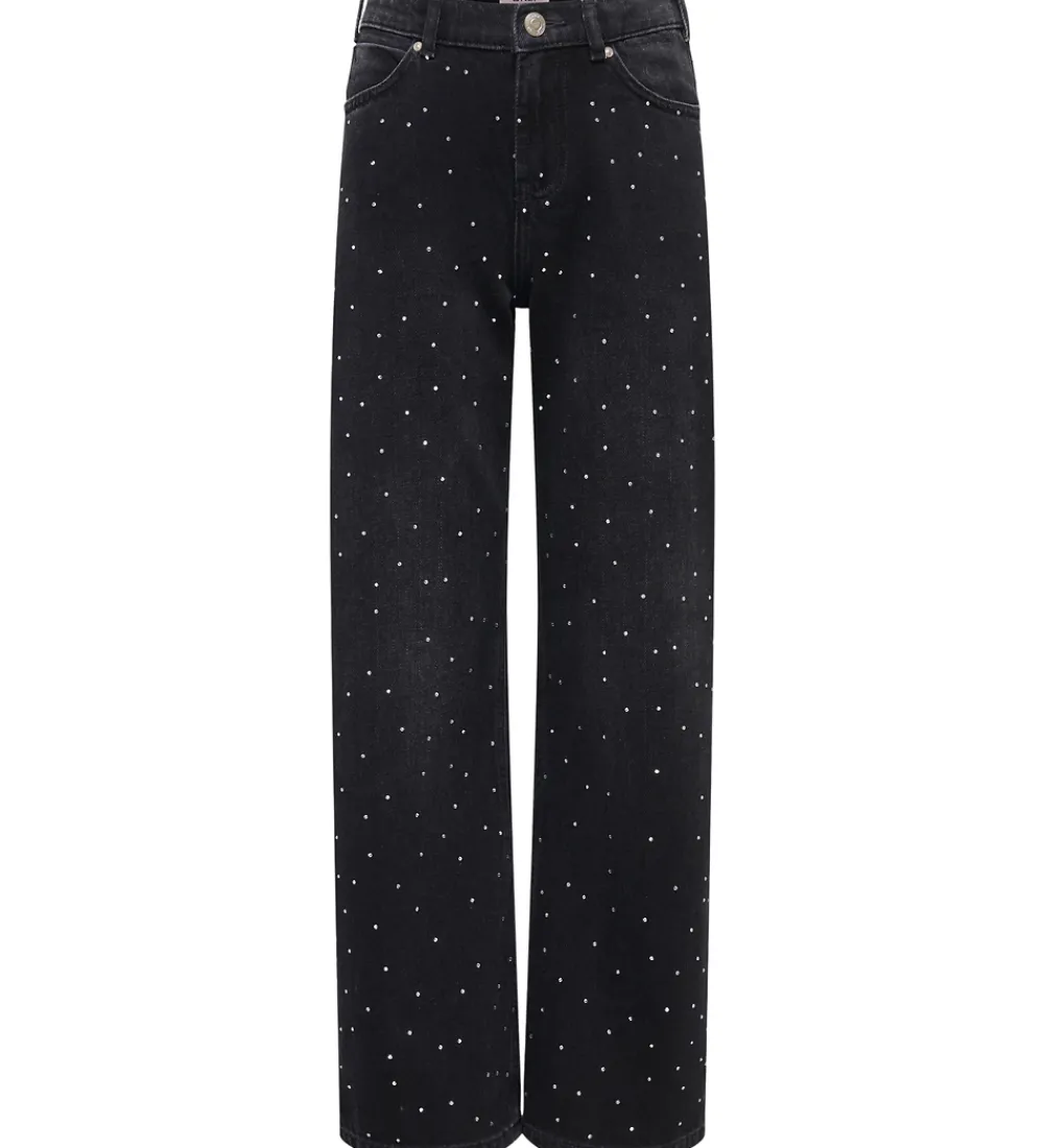 Kids Only Bukser Og Jeans|Pigetøj*Jeans - KogCobain - Rhinestone - Washed Black